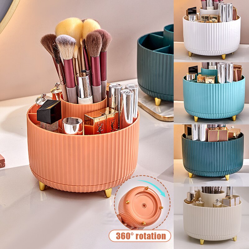 Cosmetics and stationery storage box, 360 degree rotatable