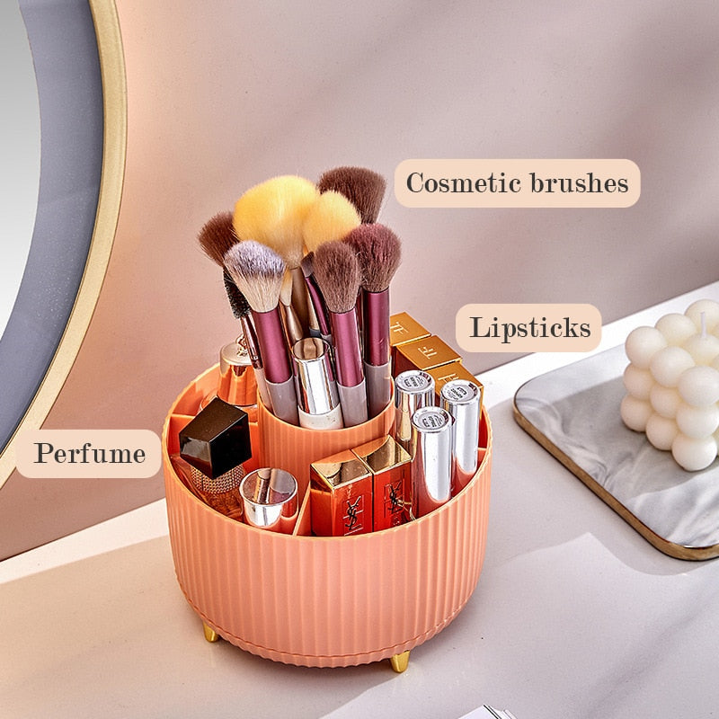 Cosmetics and stationery storage box, 360 degree rotatable