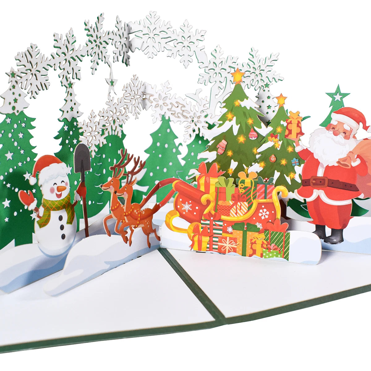 Forest Santa 3D pop-up greeting card