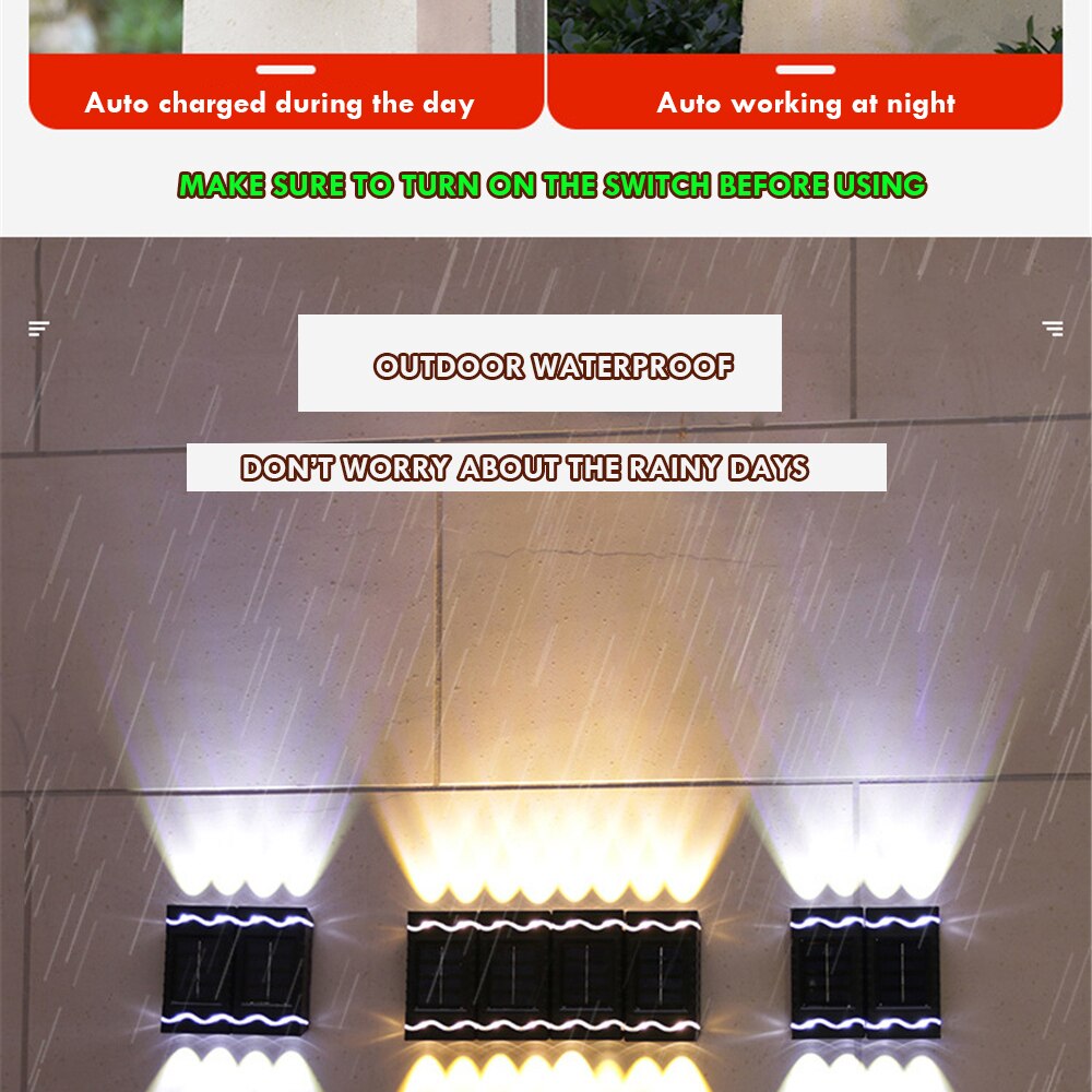 LED solar wall light balcony light