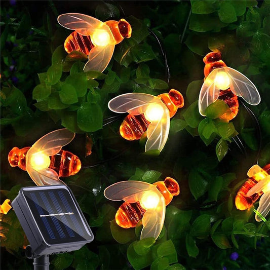 LED solar string lights bee outdoor garden decoration